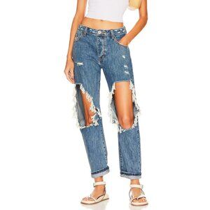 One Teaspoon Jeans Messed Up Saints Boyfriend Johnny Blue Denim Distressed